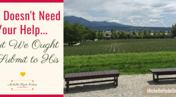 God Doesn't Need Your Help... But We Ought to Submit to His