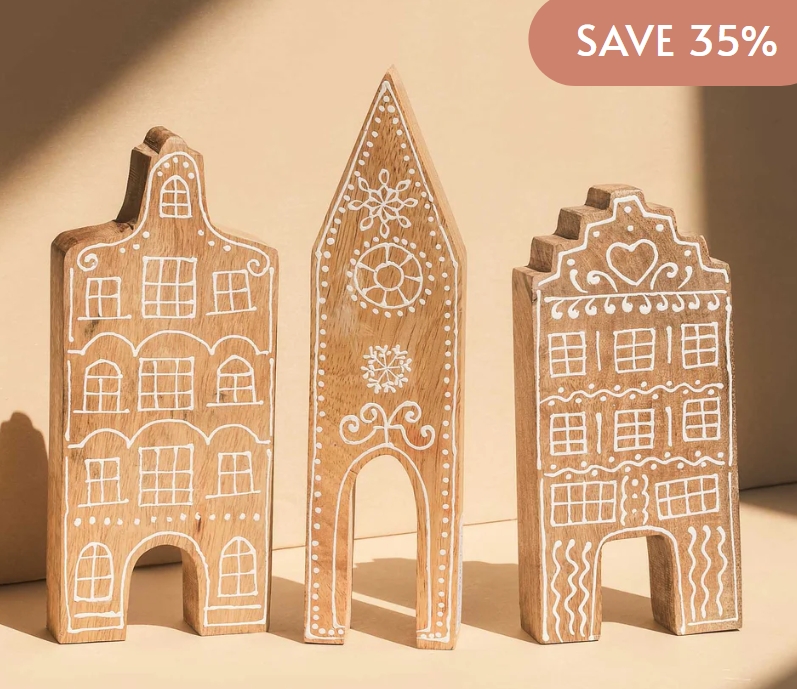 Trades of Hope, Gingerbread Village Set, India, Instead of Complaining, Have You Tried Praying?